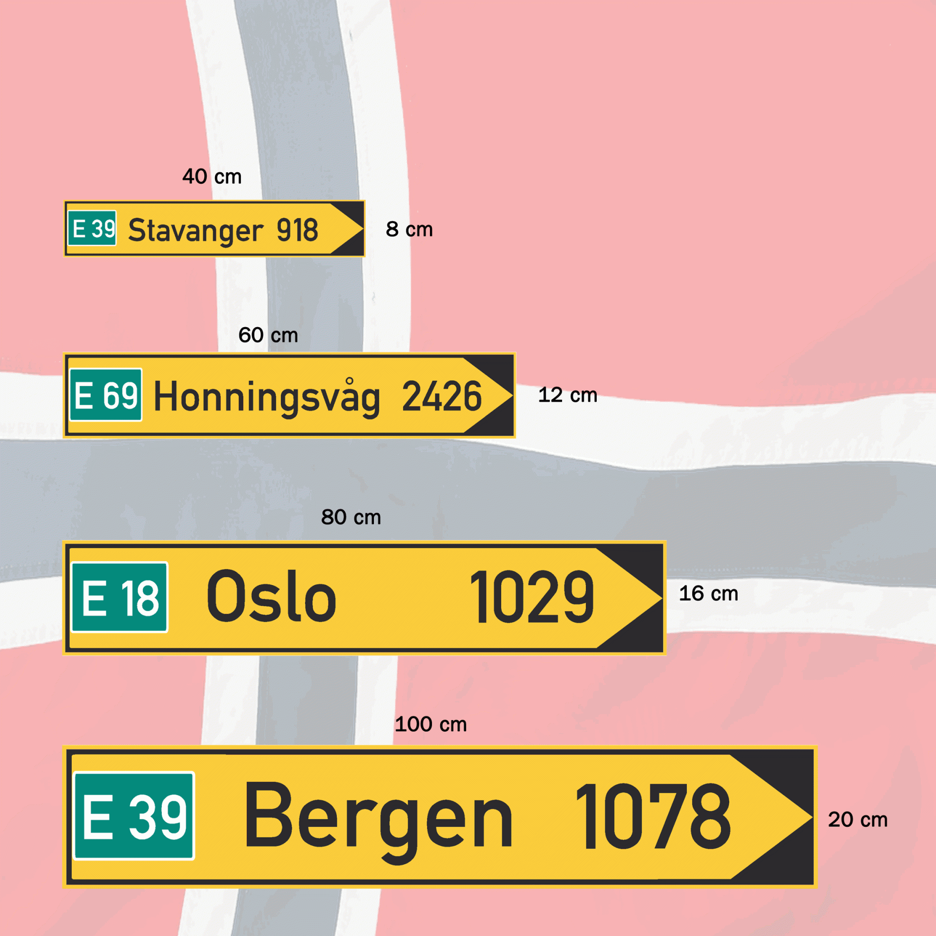 Richtungspfeil "Norwegen / Norway" 